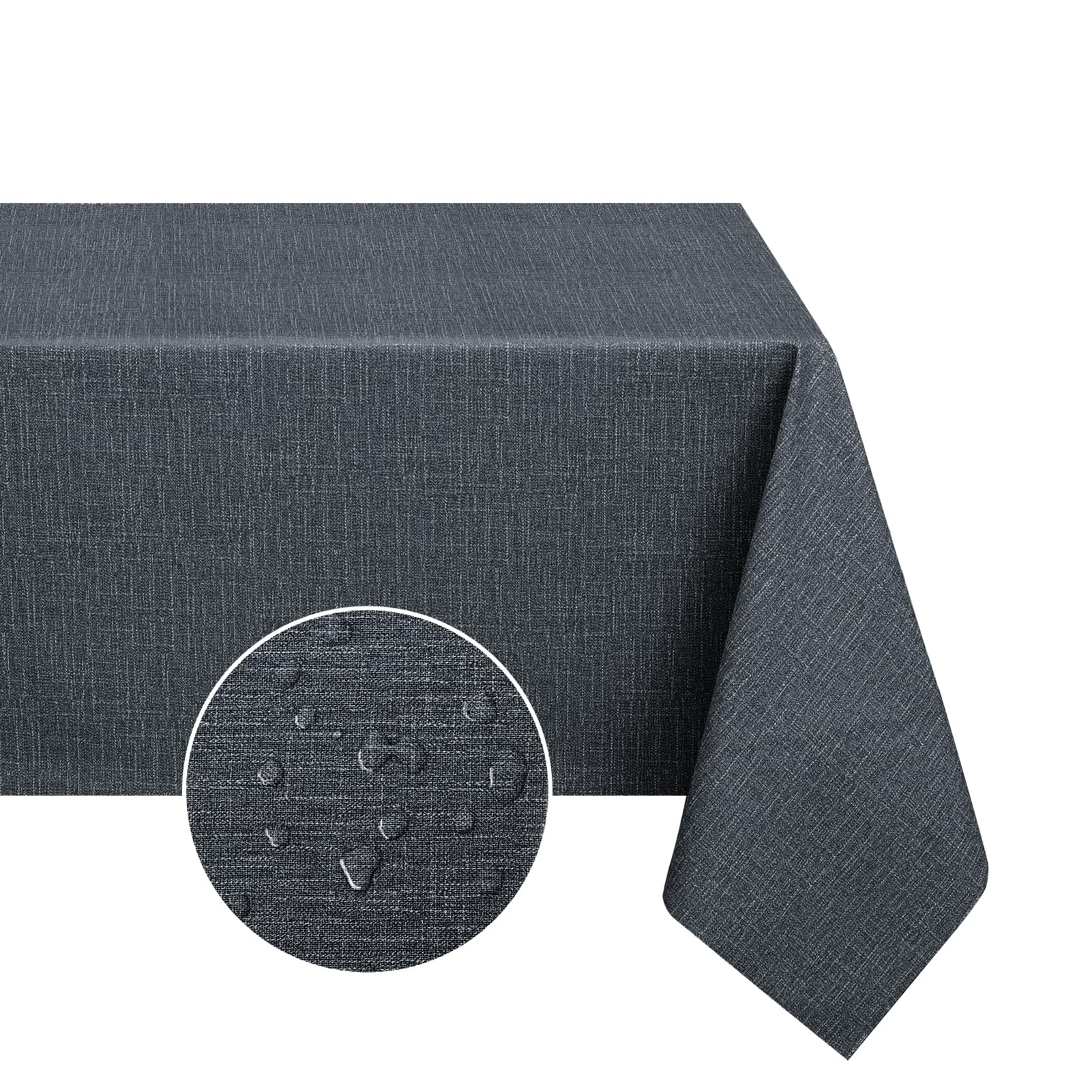 Hearda Rettangolare Tovaglia Tavolo Antimacchia, Tovaglia da Tavolo Moderna Copritavolo Impermeabile per Decorazione Tavola da Pranzo Cucina Giardino - Teschio Nero 3D (Scheletro Bianco,100x100cm