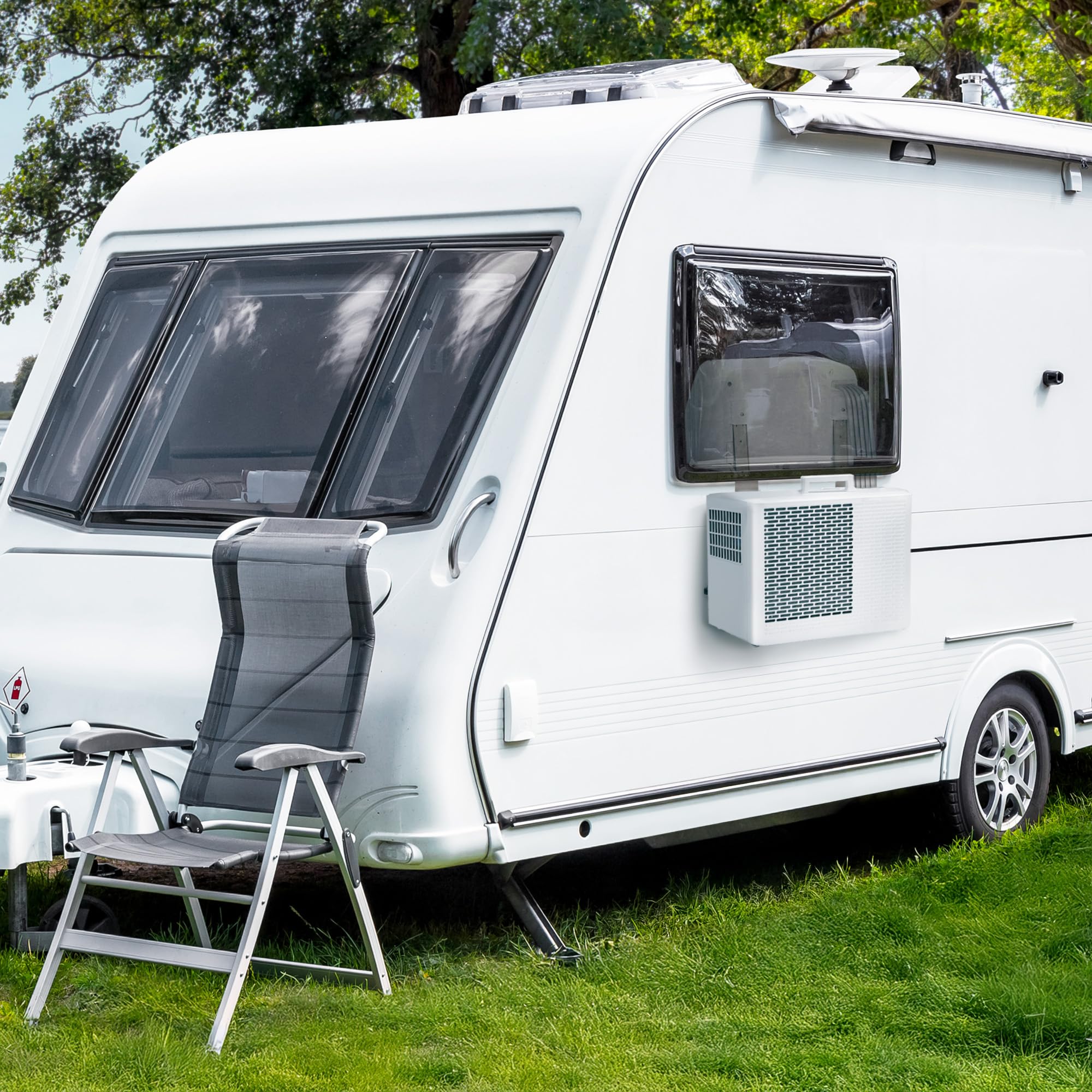 TROTEC PAC-C 1500 SH Climatizzatore da Campeggio WiFi 4 in 1 - Condizionatore Split per Camper - Raffreddamento, Riscaldamento, Deumidificazione, Ventilazione - 5000 BTU