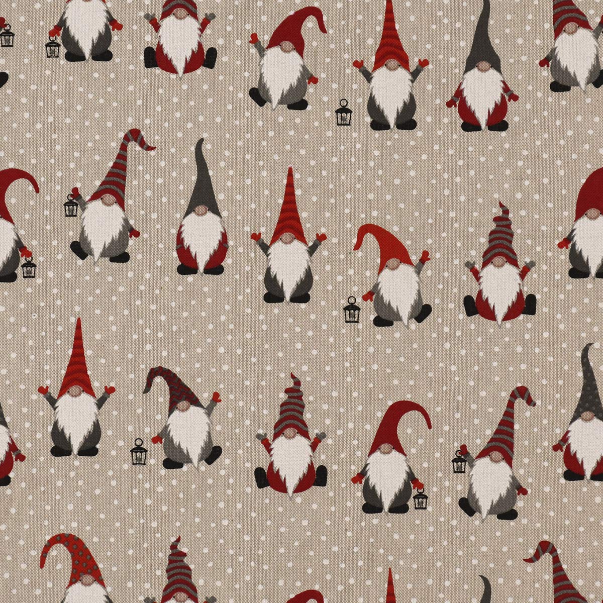 Schöner Leben Housse de coussin Motif lutins de Noël Rouge/gris Différentes tailles 15 x 40 cm