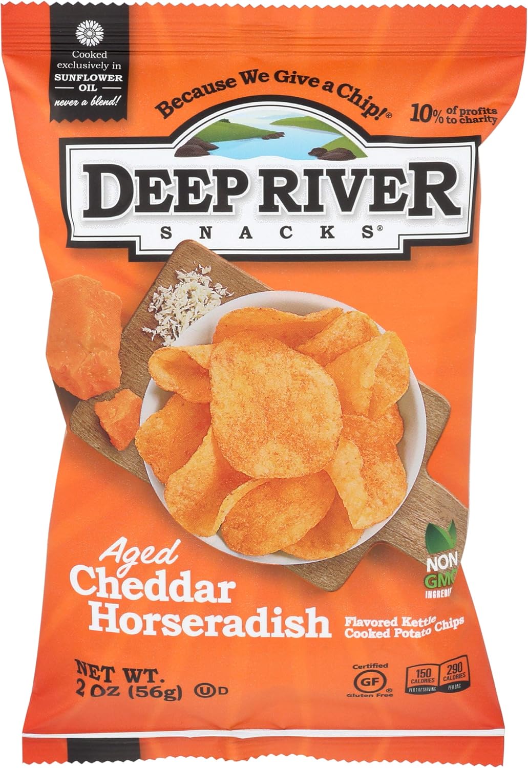 Deep River Snacks Kettle Chips, Aged Cheddar Horseradish