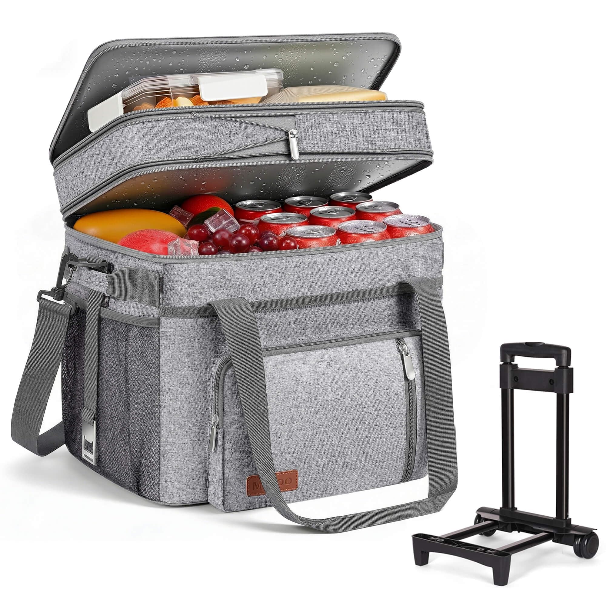 MIYCOO Cooler Bag with Wheels, 60 Can Expandable Double Deck Cooler — image 1
