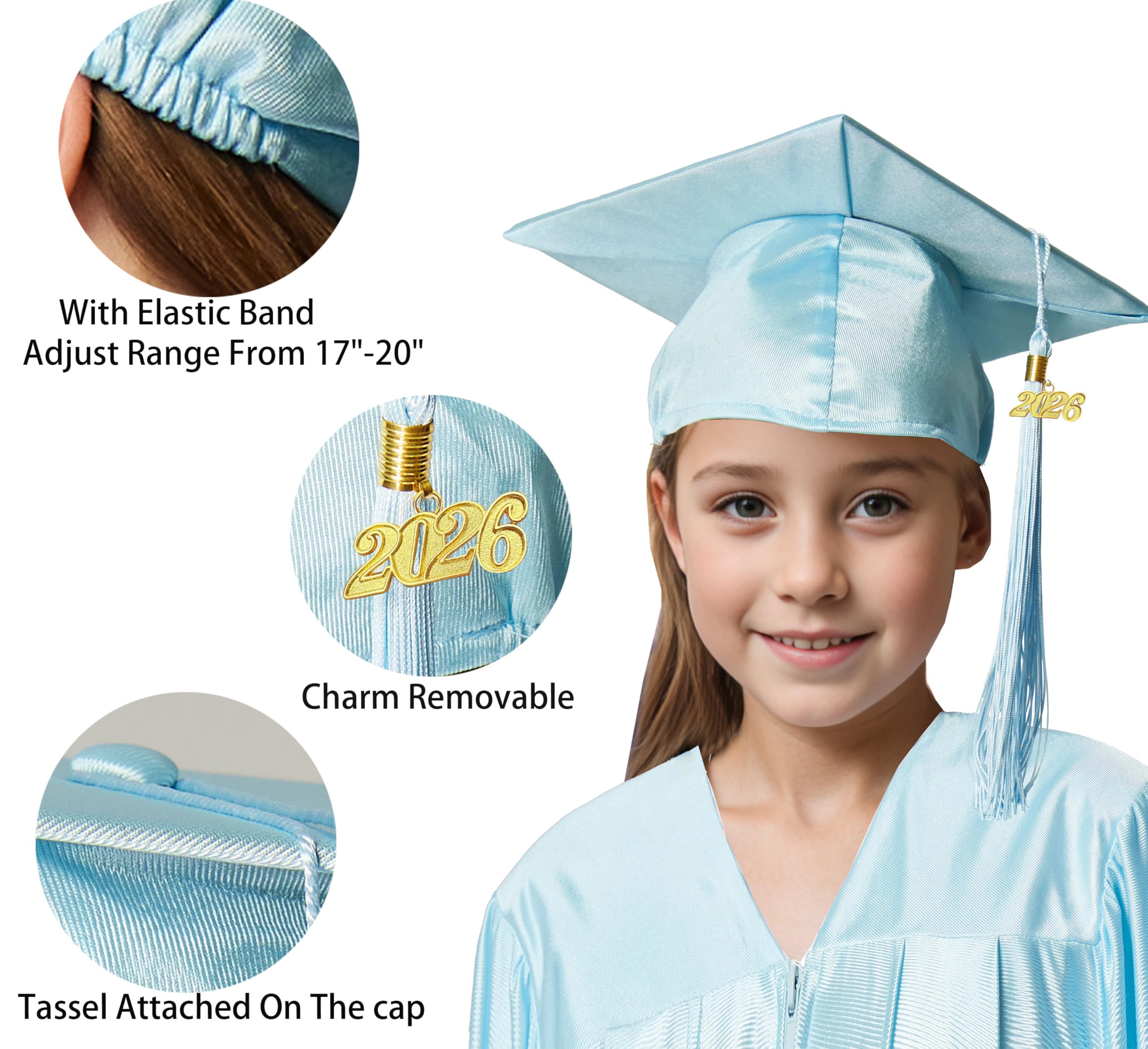 Snapklik.com : 10 Set Shiny Kindergarten & Preschool Graduation Gown ...