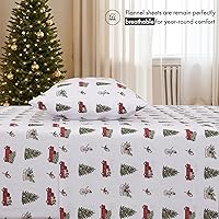 Vista 195 de RUVANTI Flannel Sheets Twin Size - 100% Cotton Double Brushed Twin Sheets Set, Deep Pockets 16 Inches, All Seasons Breathable & Extra Soft Bed Bali