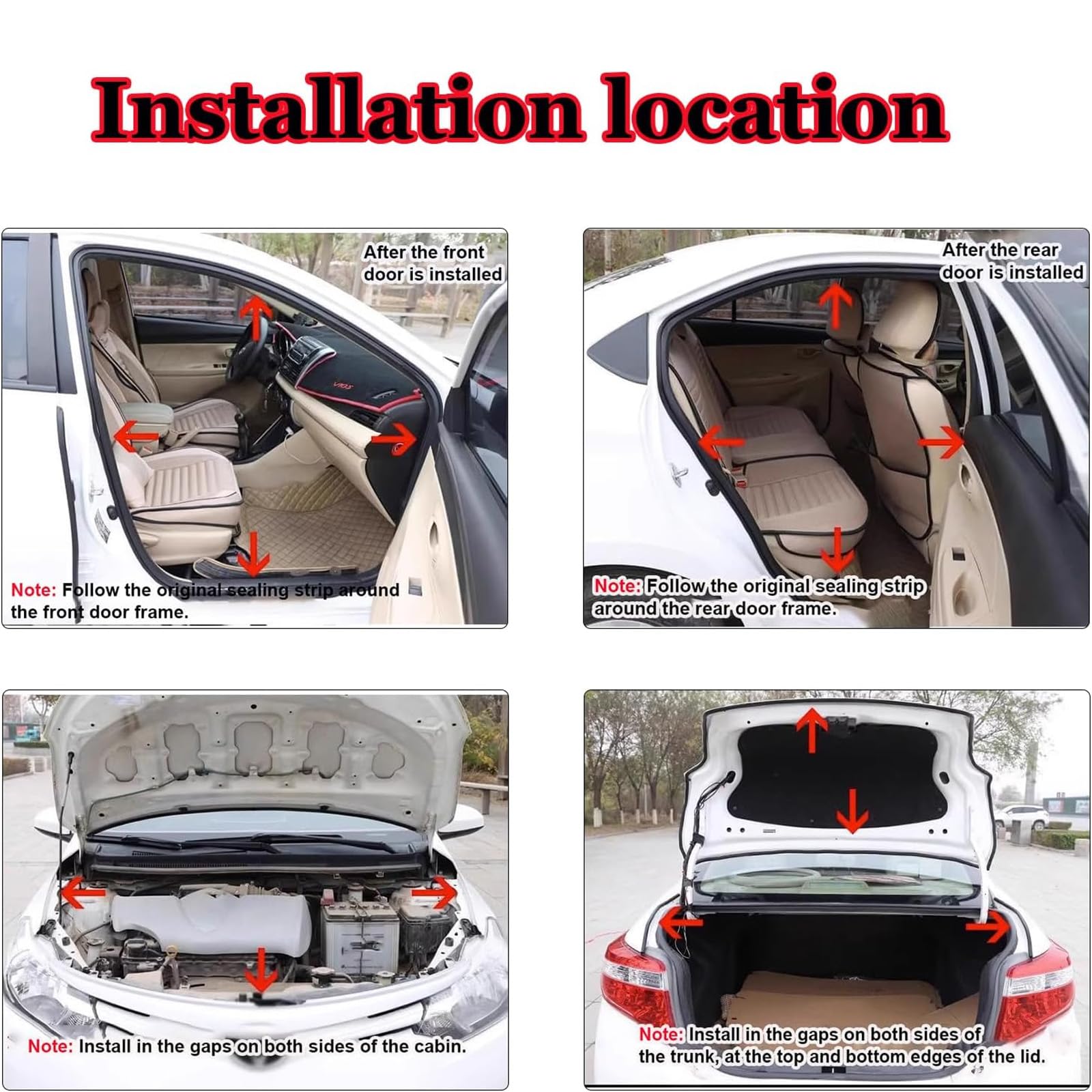 Paski uszczelniające do drzwi Lexus TX 350 500H 550H+ 2009