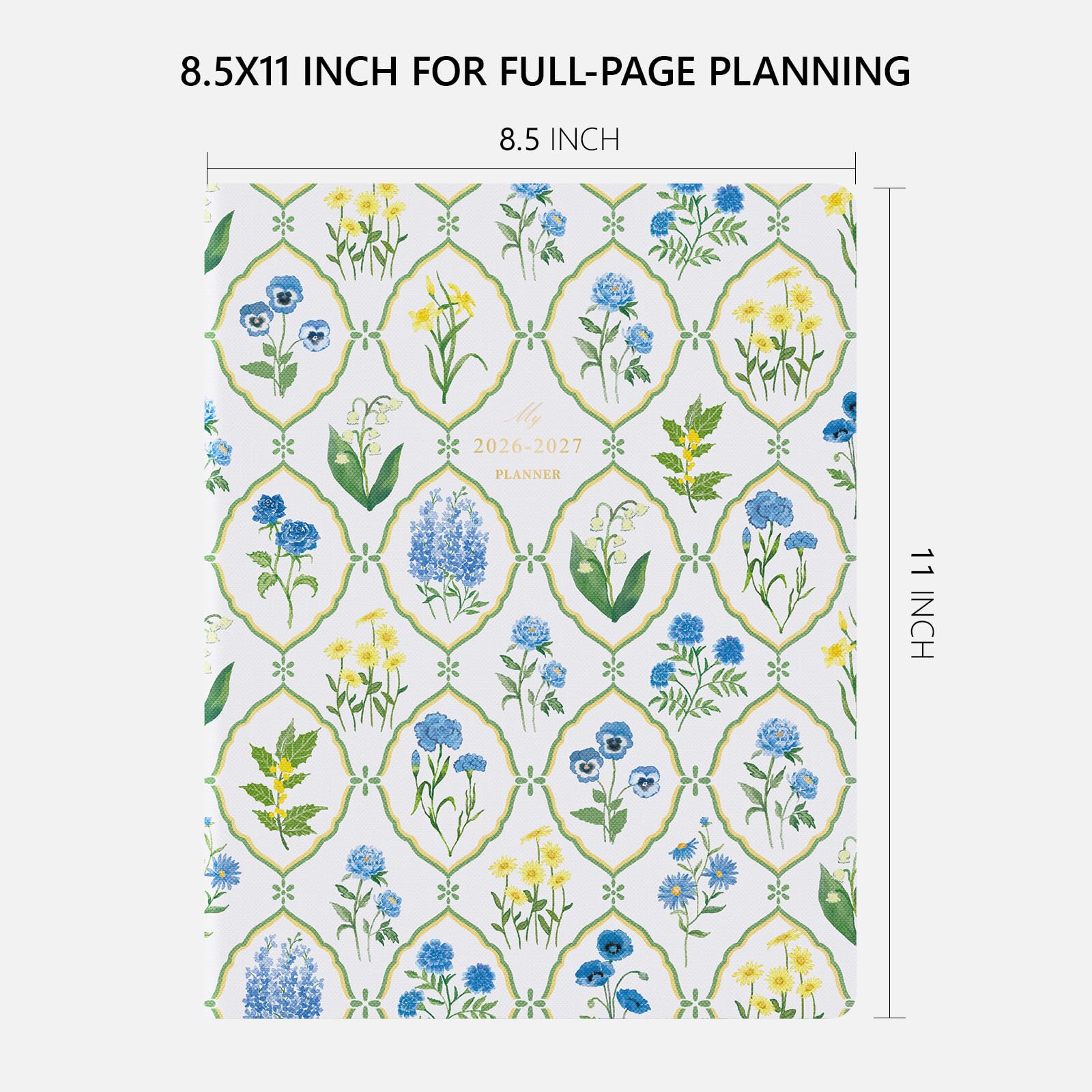 Jotsome - Agenda mensile 2026-2027, 18 mesi, da gennaio 2026 a giugno 2027, 21,6 x 27,9 cm, rilegatura da cucito, copertina morbida, planner personale giornaliero mensile per piano scolastico, studio