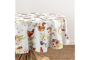 Elrene Home Fashions Premium Vinyl Flannel-Backed Thanksgiving Tablecloth