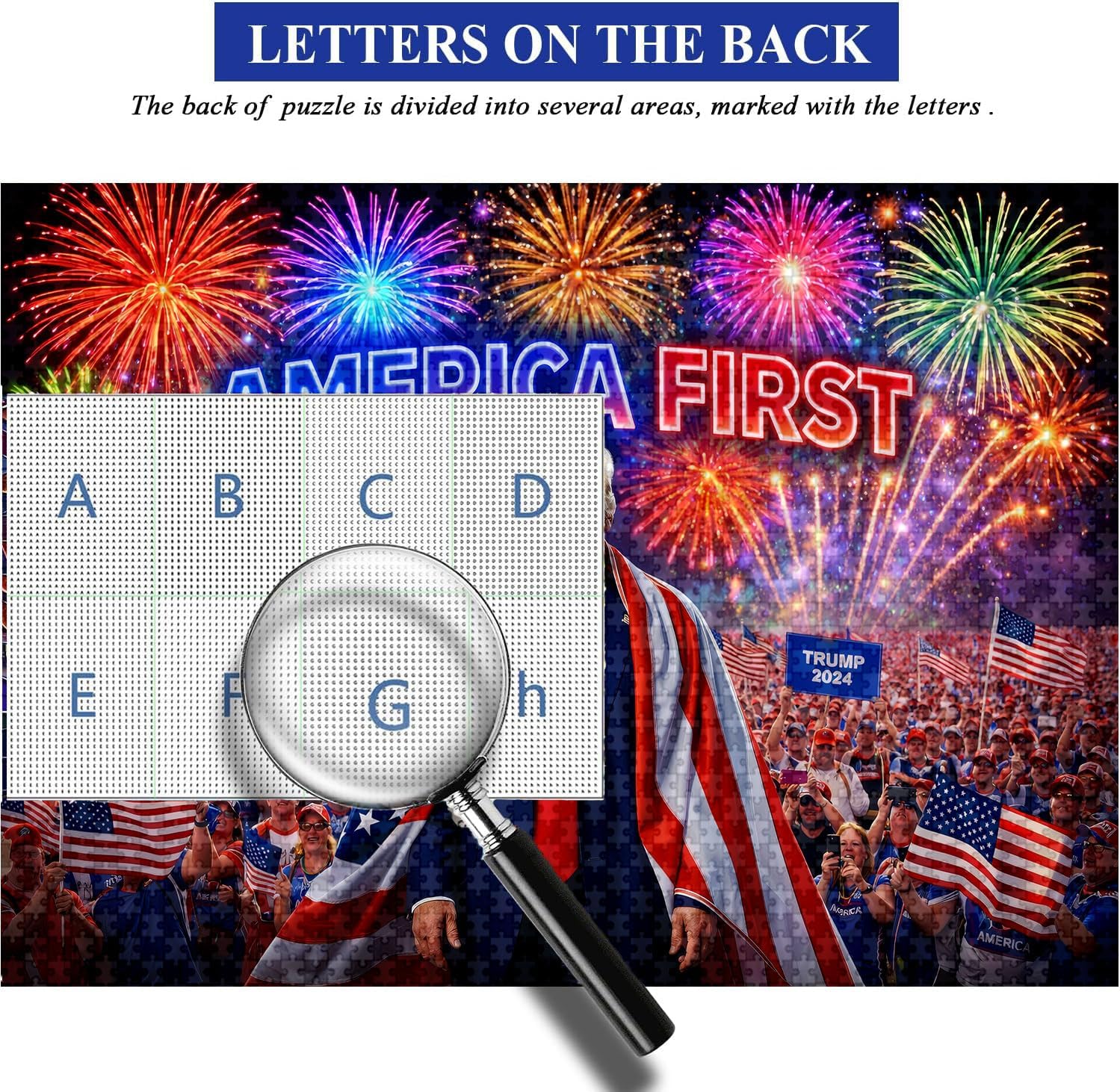 America 250 Commemorative Jigsaw Puzzle - 1000 Piece Collector's Edition, Certificate of Authenticity, Challenging Patriotic July 4th Gift for Families and USA President Collectors, 27.5 x 19.7 in image 3