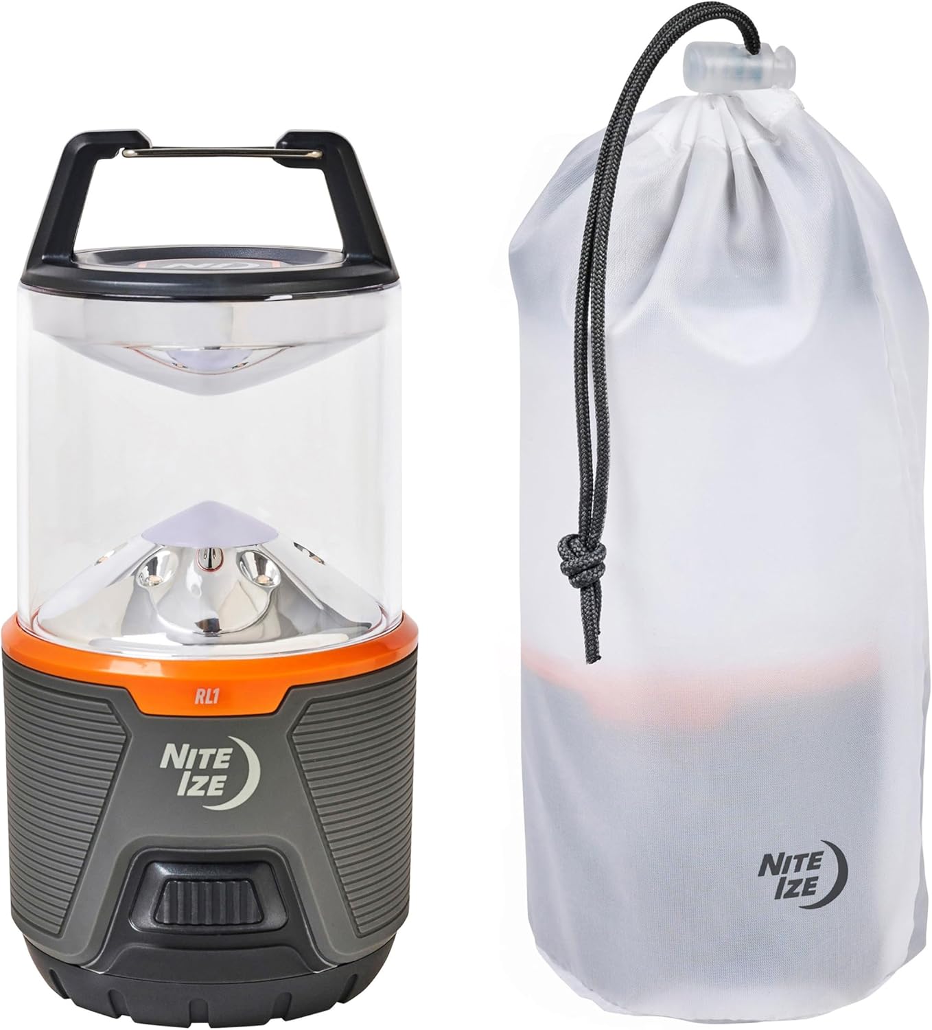 Nite Ize Radiant RL1 Lantern - Battery-Powered Lantern with 33-Day Runtime on Low - Multi-Mode LED Light - Built-in Carabiner Clip for Convenient Use - Amber Mode for Night Vision & Ambiance