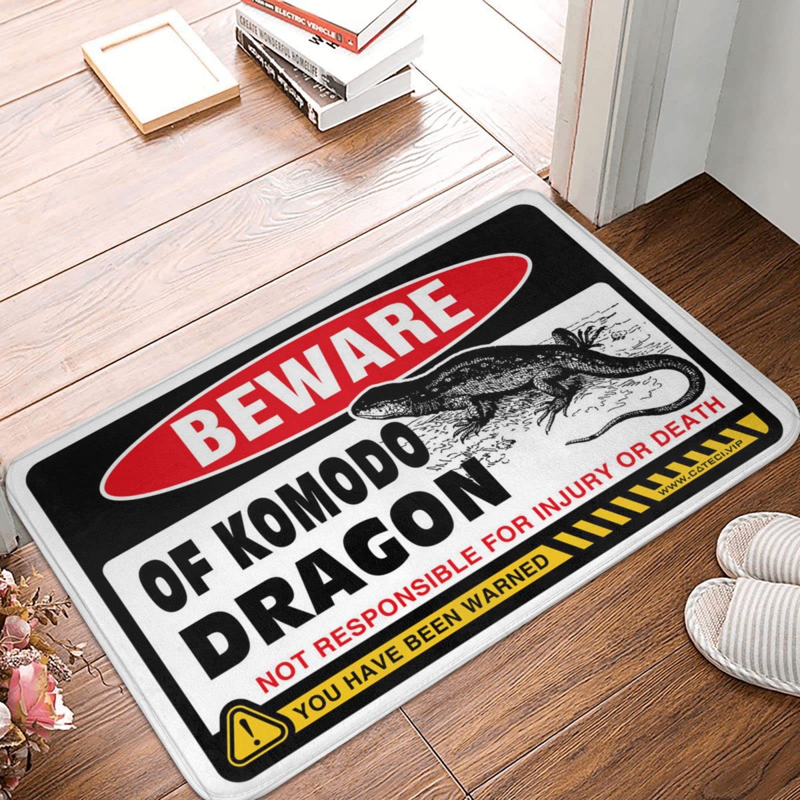 Tapis d'intérieur imperméable et paillasson de bienvenue Komodo Dragon 65 x 90 cm