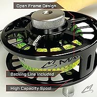 Vista 6 de M Avrk - Kit combinado de carrete de caña de pescar con mosca, caña de destello + carrete de enduro de 1/3 + línea de mosca Commander 3WF todo en uno