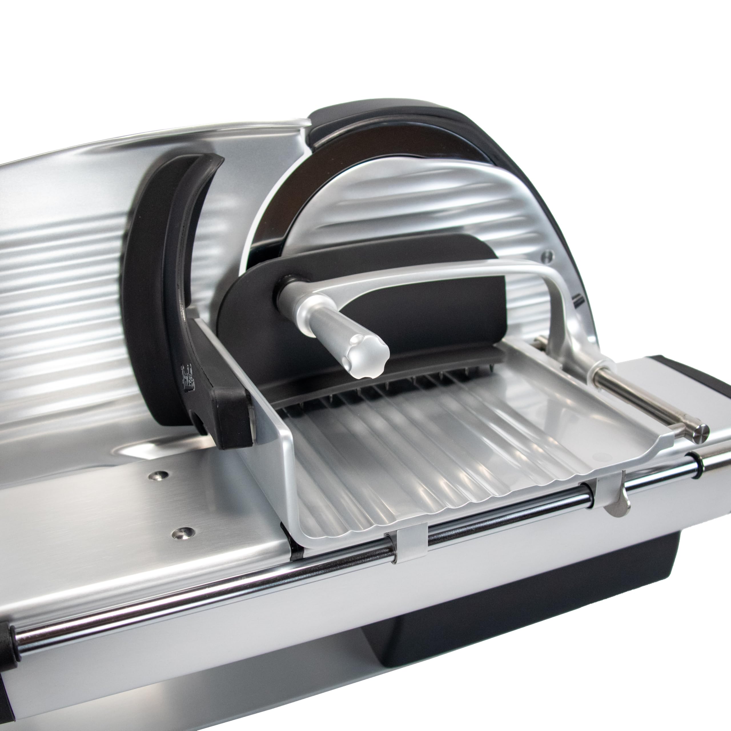 Berkel Home Line 200 Plus Aufschnittmaschine, schwarz Matt, Elektrisch, 195mm Klinge, mit handgefertigtem Eichenholzbrett