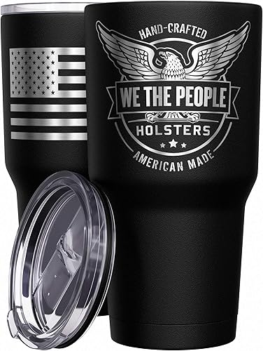 Vista 43 de We The People Holsters - Vaso térmico de 30 onzas, 0% Liberal, Negro