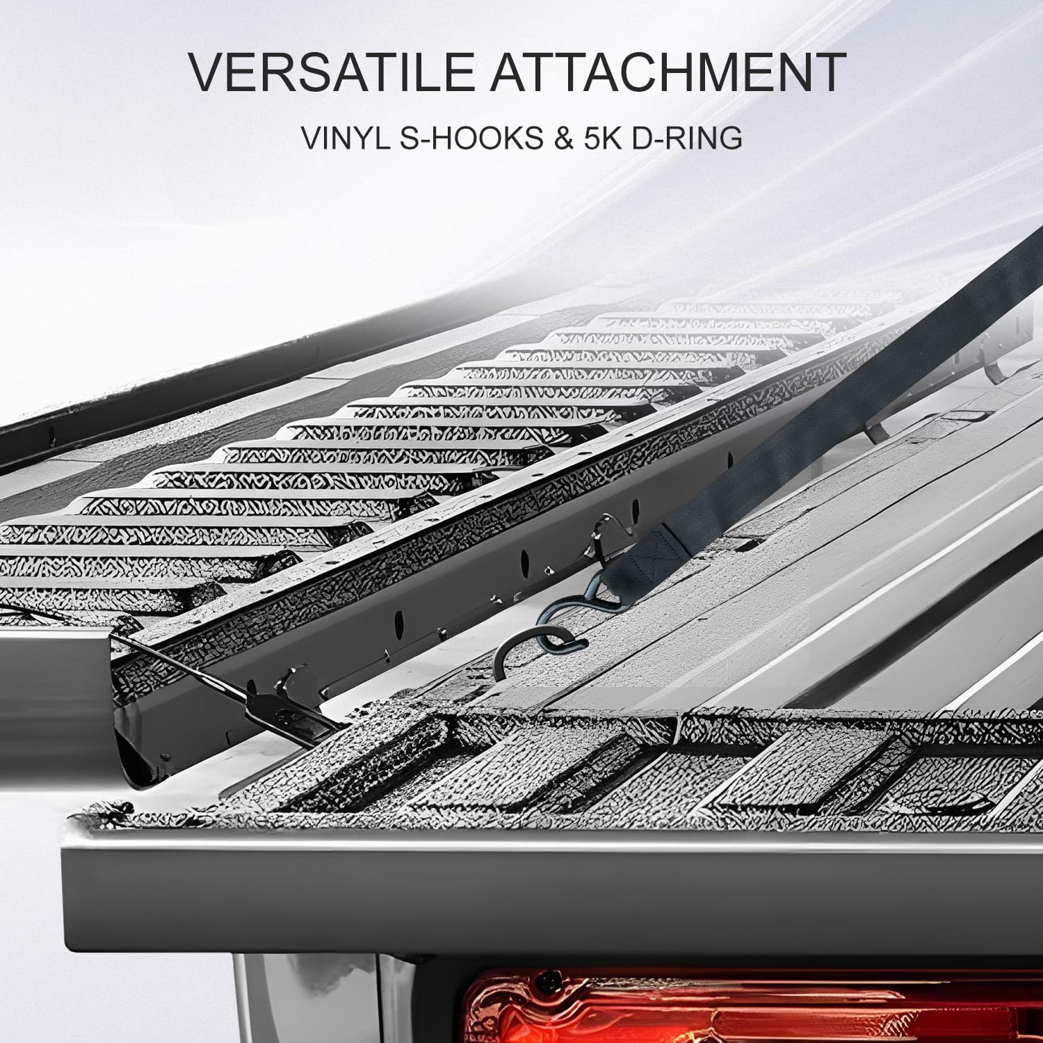 Cargo Net for Pickup Truck Bed, Heavy Duty 1100LBS Capacity, Adjustable Cam Buckles & S-Hooks, Thick Herringbone Nylon Mesh with Drawstring Storage Bag for Trailers and Trucks - Image 4