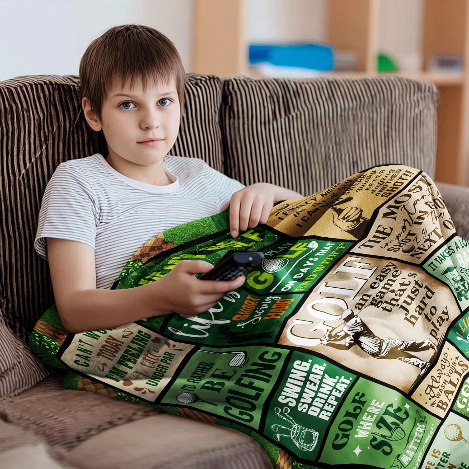 Mens Golf Gifts,Golf Gifts for Men, Golfing Gifts for Men,Gift for Golfers,Golfing Gift for Golfs Lovers,Accessories Golfs Player Gift Soft Flannel Sofa Decorative Throw Blanket 50"x 60" - Image 3