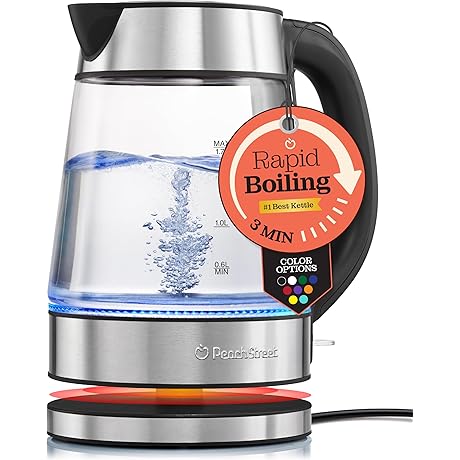 Easy Clean Electric Kettle - Instant Boiling for Coffee & Tea