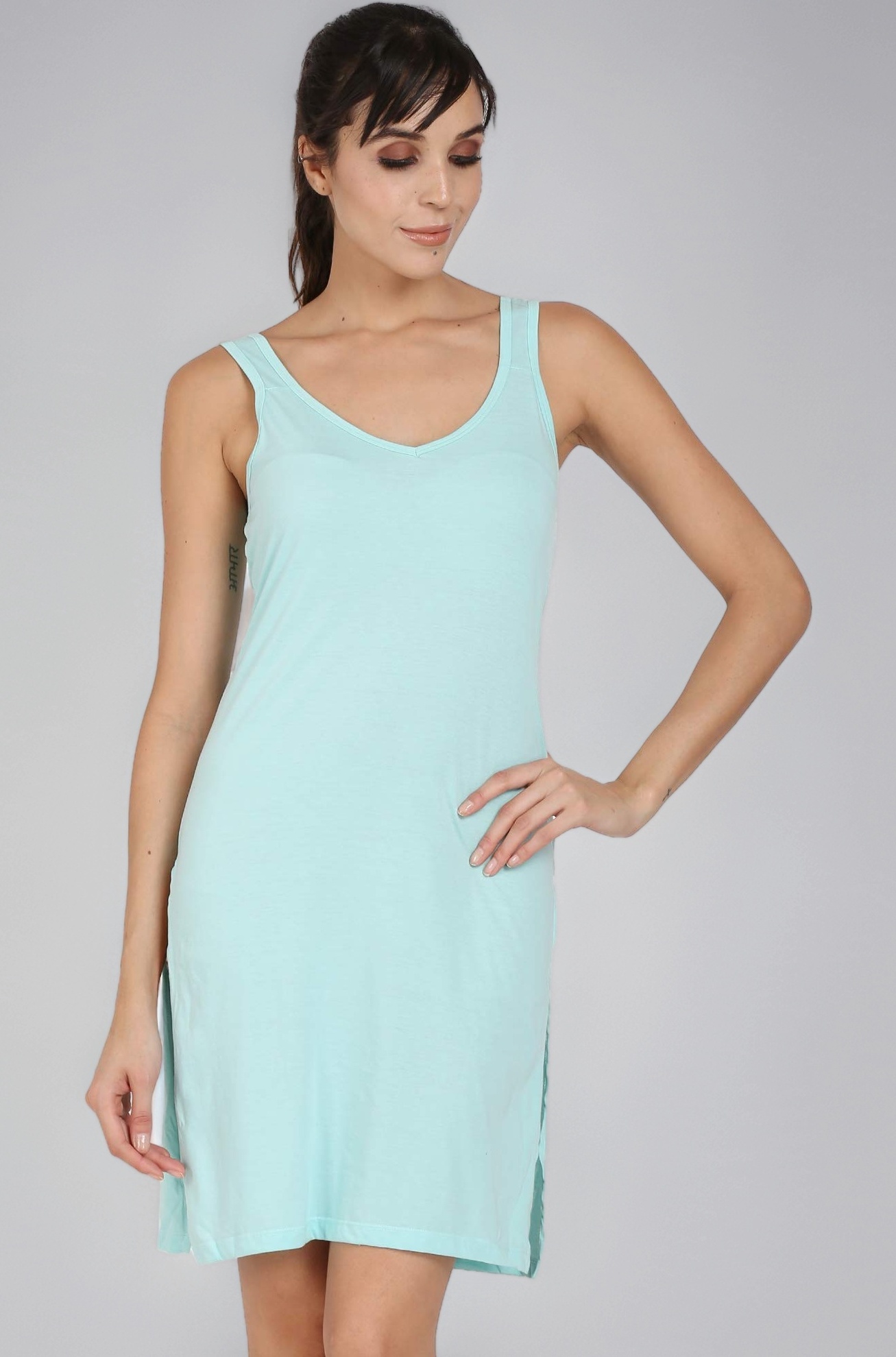 Splash Cotton Rich Camisole Slip for Women| Long Kurti Slip/Suit Slip/Camisole Slip Knee Length - 139