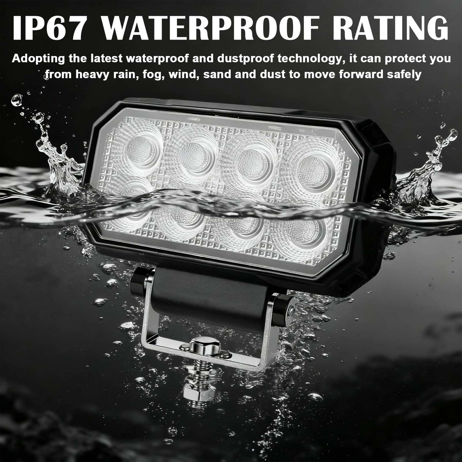 2 sztuki reflektorów cofania 9-30V, dodatkowe światło 28W, IP67 lampa robocza LED, 5-calowy reflektor LED do koparek, traktorów, holowników, wózków widłowych, pojazdów ATV, pojazdów terenowych