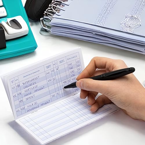 Miniatura 4 de Registros de cheques de 12 líneas más grandes para chequera personal  Depósito, crédito, cuenta bancaria Registros de transacciones  Visión baja