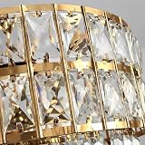 AOOCHOK Modern Crystal Chandelier Gold Finish Light Fixture, Oval Crystal Pendant Light Hanging Lamp, for Living Room, Dining Room, Restaurant, E14 x 8, 75 x 33cm - 5
