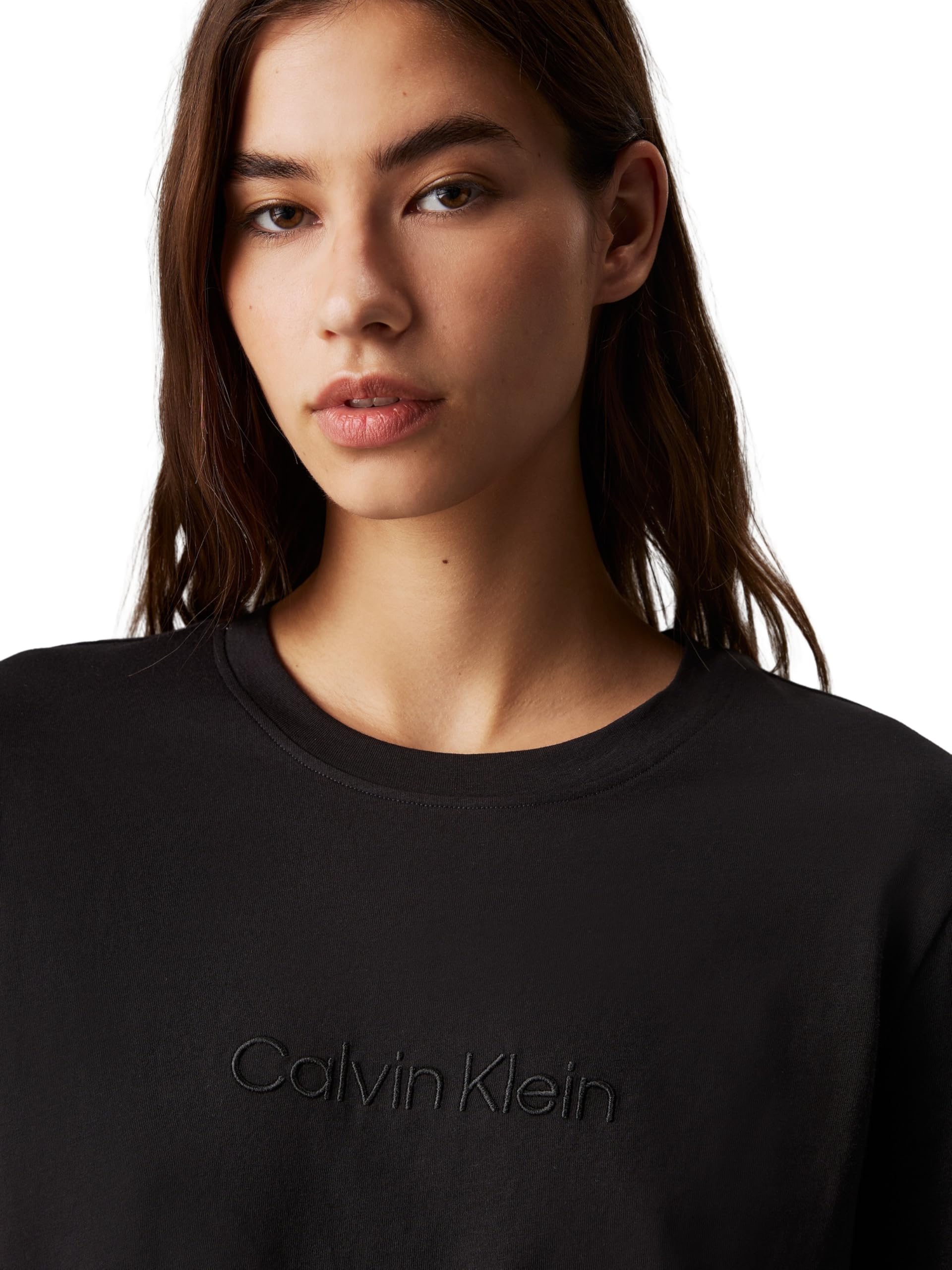 Calvin Klein T-Shirt Manches Longues Femme Longsleeve Classic Coton