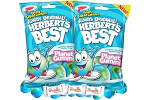 Efrutti Herberts Best Earth Planet Gummi, Individually Wrapped 2.6oz (2 Pack) With Bonanza Candy Bundle