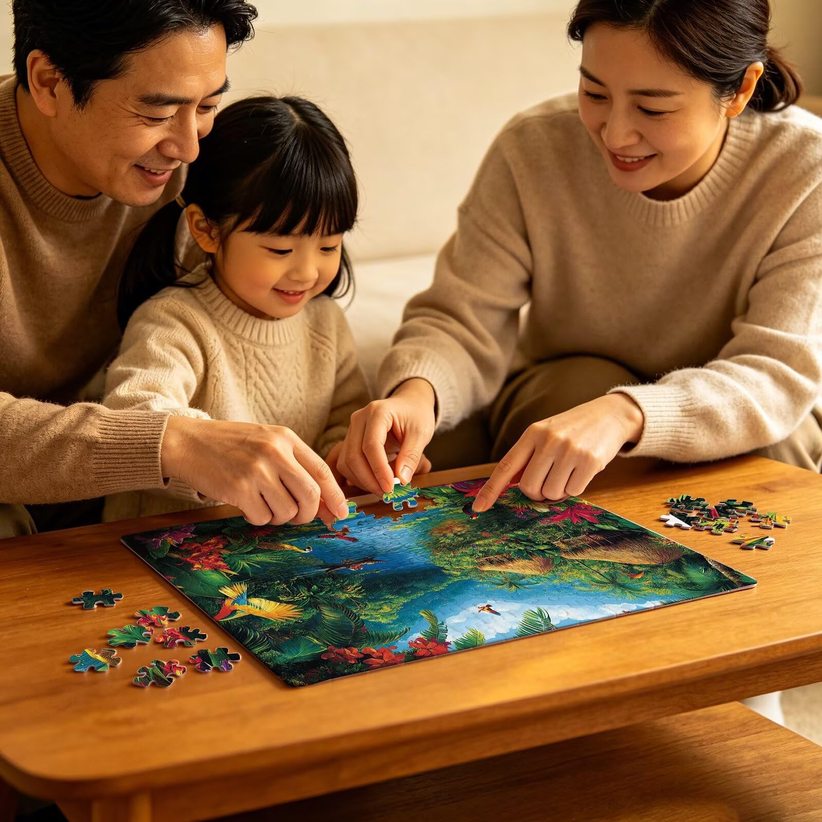 Puzzle lago Animali(2), Puzzle Adulti 5000 pezzi, Puzzles Legno con Squisita Scatola di Imballaggio, Rompicapo per Esperti con Incastro Perfetto, Stampa Alta Definizione, Regalo per Adulti W3H-888