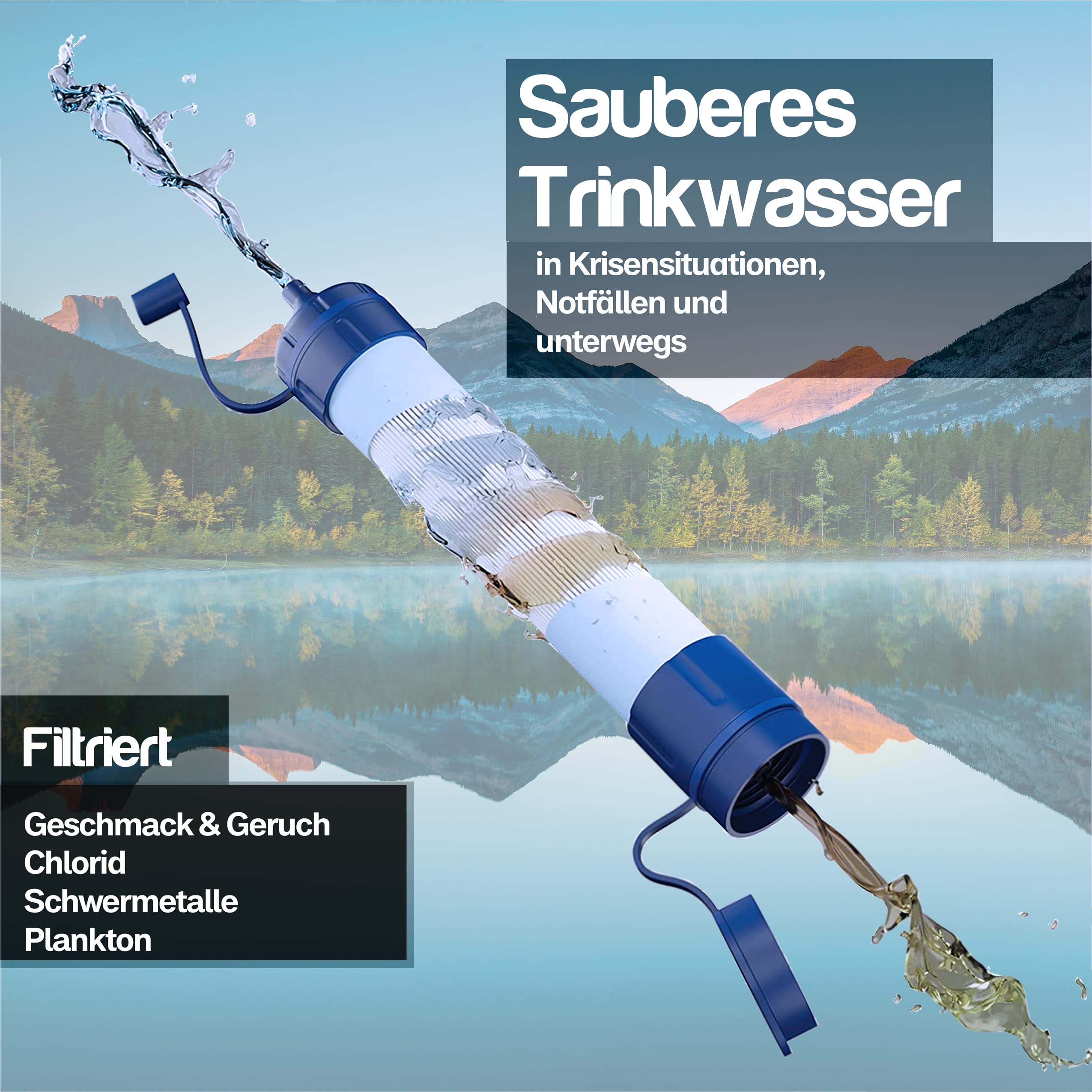 filtre purificateur d'eau | 2x 4500L filtre eau potable survie