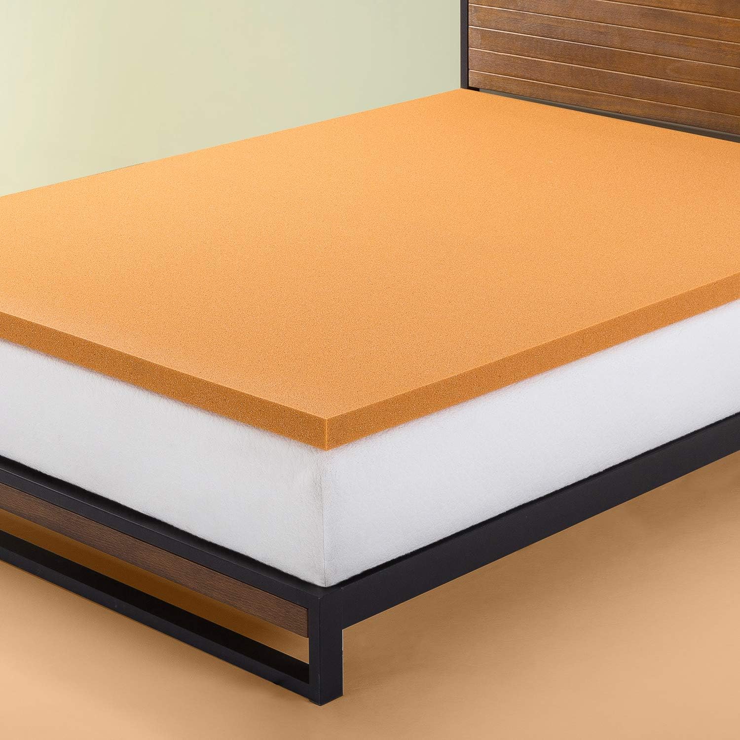 ZINUS 2 Inch Copper Cooling Memory Foam Mattress Topper / Gel-Infused Cooling Foam, Twin