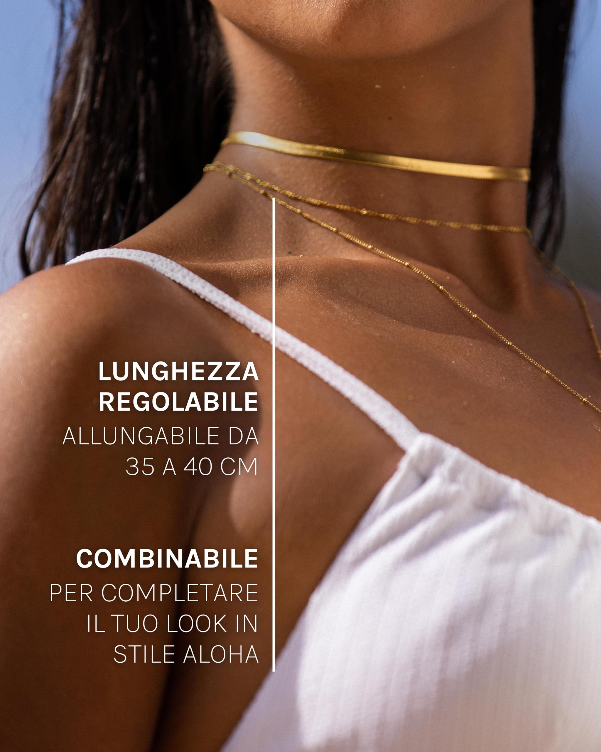 Purelei I'lalo Choker necklace – Collana donna in resistente acciaio inossidabile – Collanina donna con ciondolo – lunghezza 35-40 cm – Collana per un look personalizzato – impermeabile