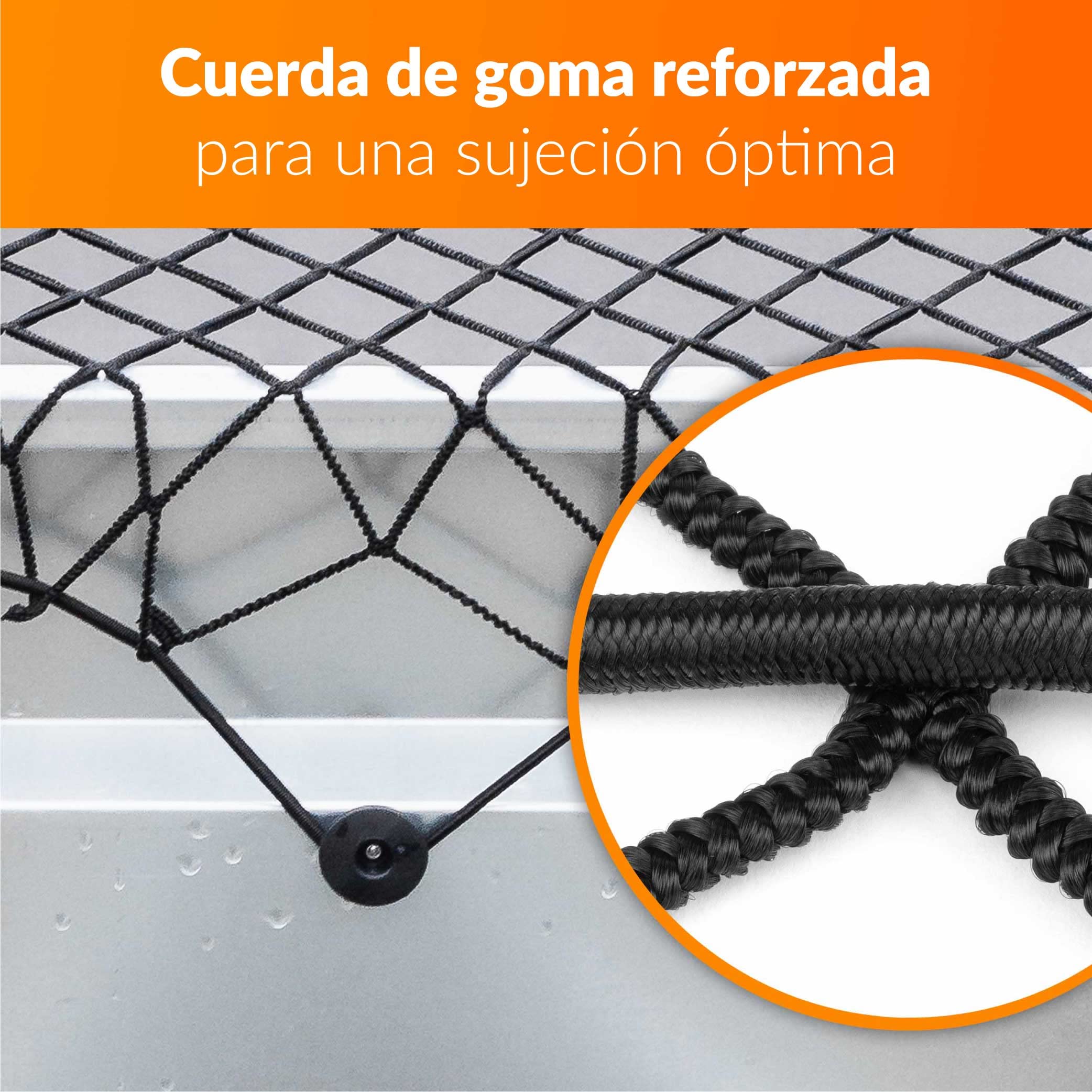 Upgrade4cars Red elástica para Carga Remolque 1-2 x 2-3 Metro | Red de Remolque para tapar la Carga en Goma | Accesorios para Remolques Universal