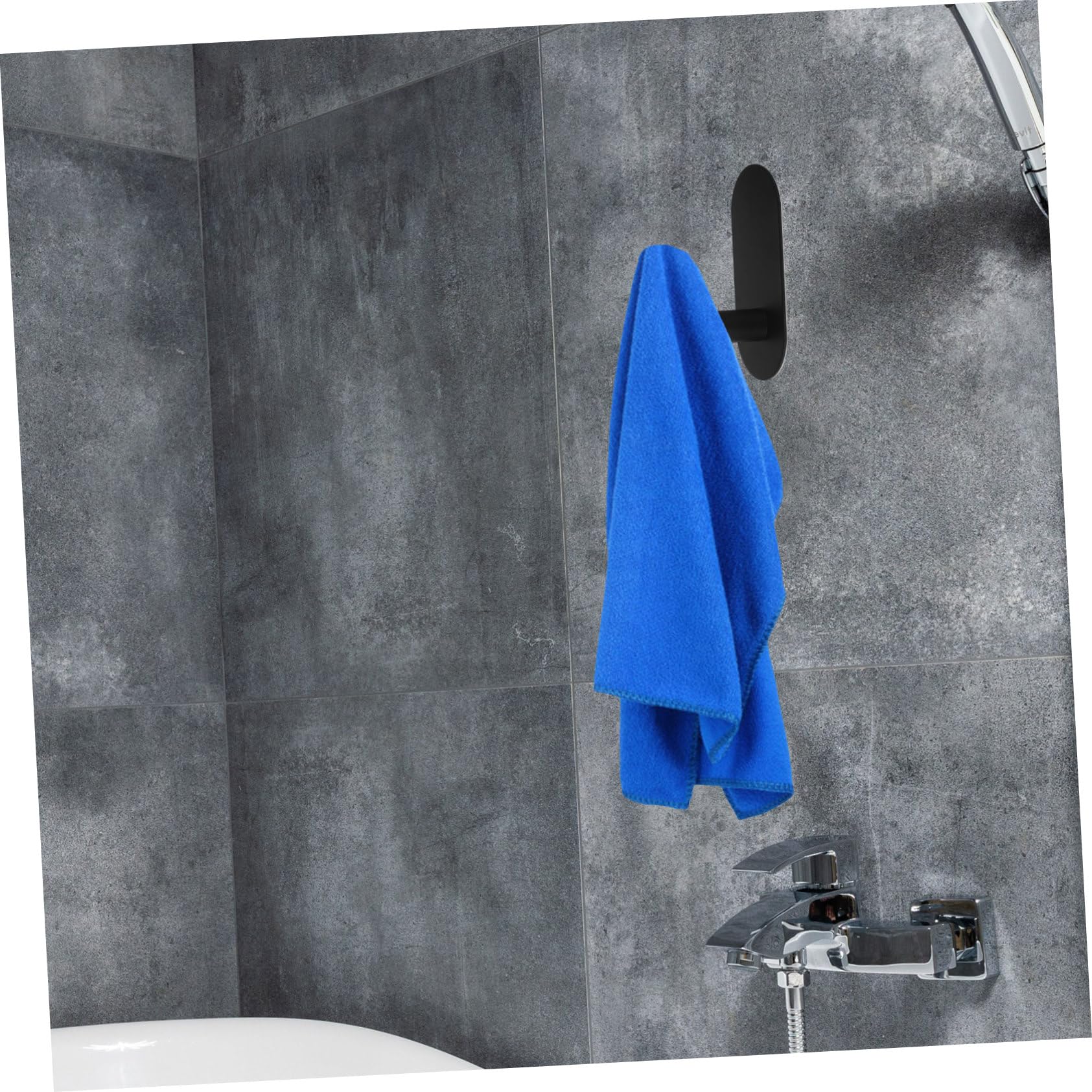 Hemobllo Gancho Adhesivo De Acero Inoxidable Toalleros Para Baños Toalla Manos Ganchos De Baño Mate Percha Gancho Metálico Ganchos Para Ropa Colgador De Mochila Negro 2 Piezas X 4