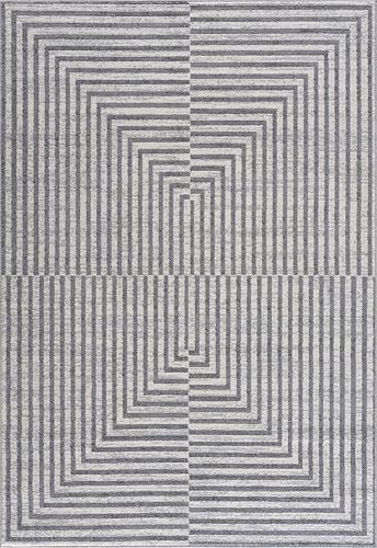 Miniatura 3 de Abani Alfombra de área de 6 x 9 pulgadas, colección Mist, diseño moderno de arte optativo, pelo mediano, hecho en Turquía, resistente a las manchas