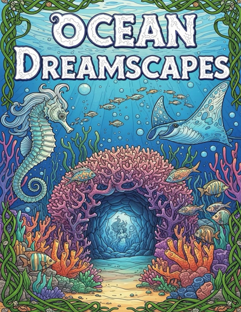 Ocean Dreamscapes: 50 Underwater Fantasy Designs for Stress Relief and Mindful Relaxation by MindfulColor