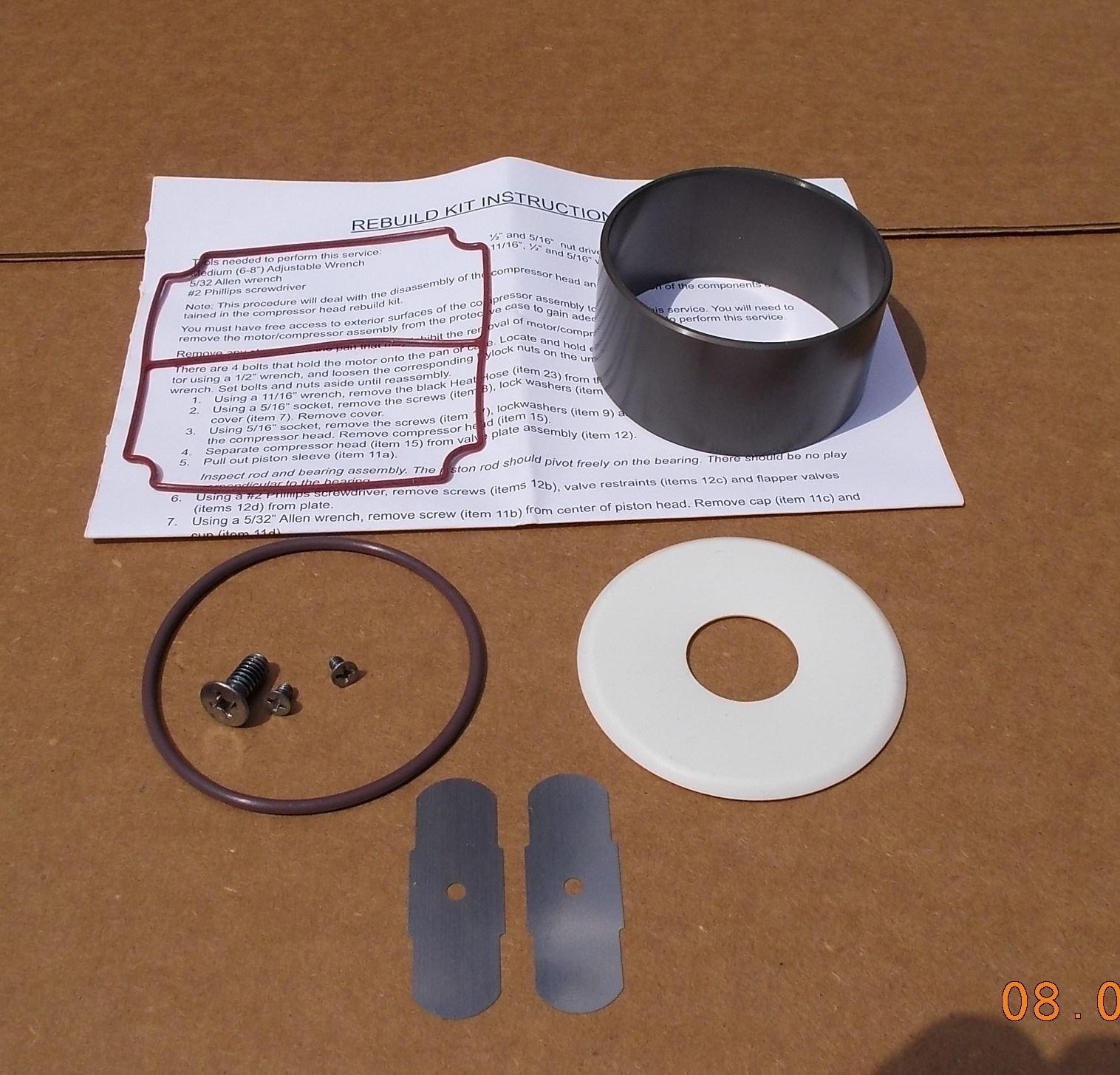 Brownie's Third Lung Compressor Rebuild Kit #1