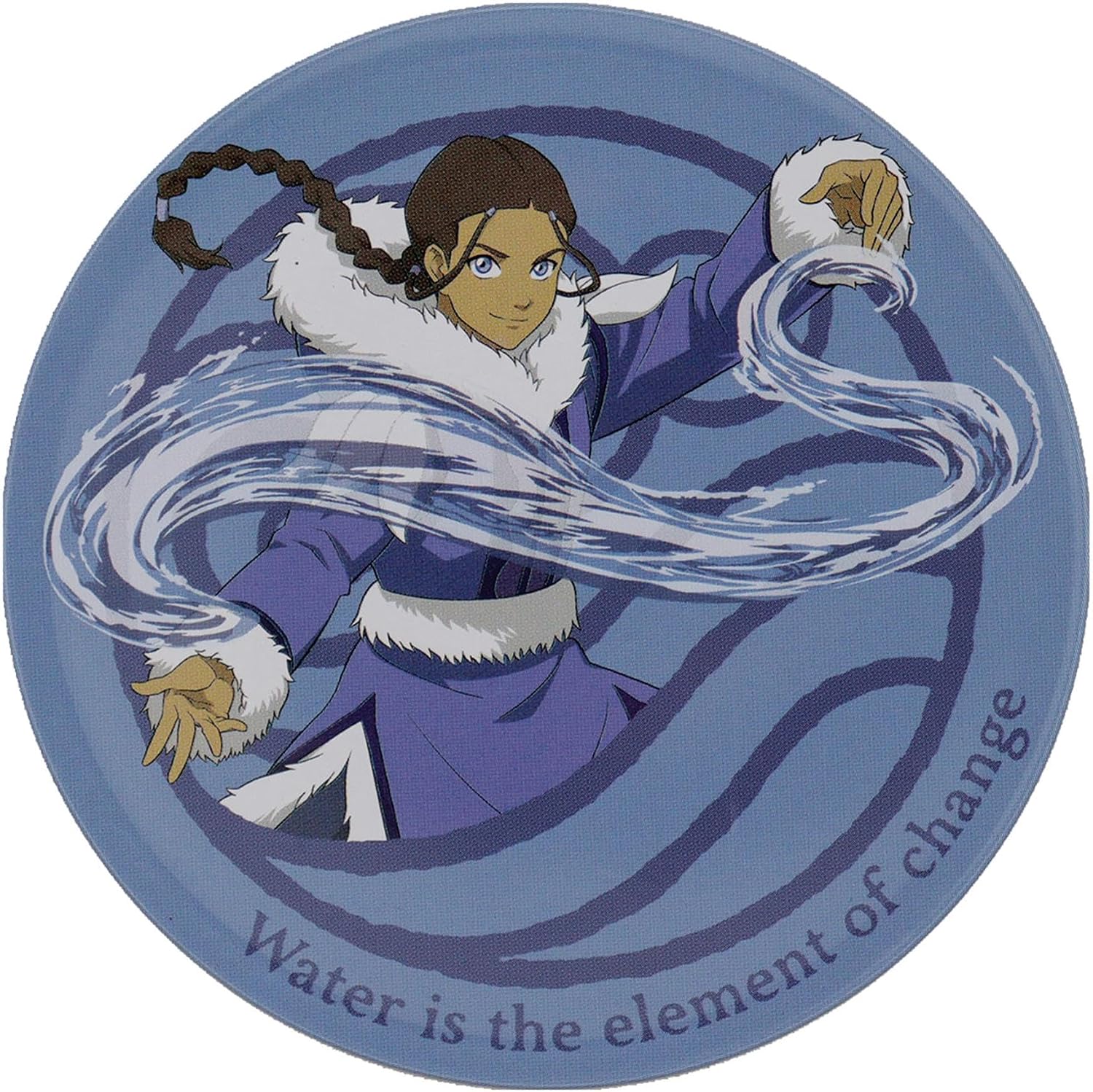 Avatar: The Last Airbender Elements 4-Piece Metal Coaster Set for Drinks | Home and Kitchen Tabletop Protection | 4 Inches image 2