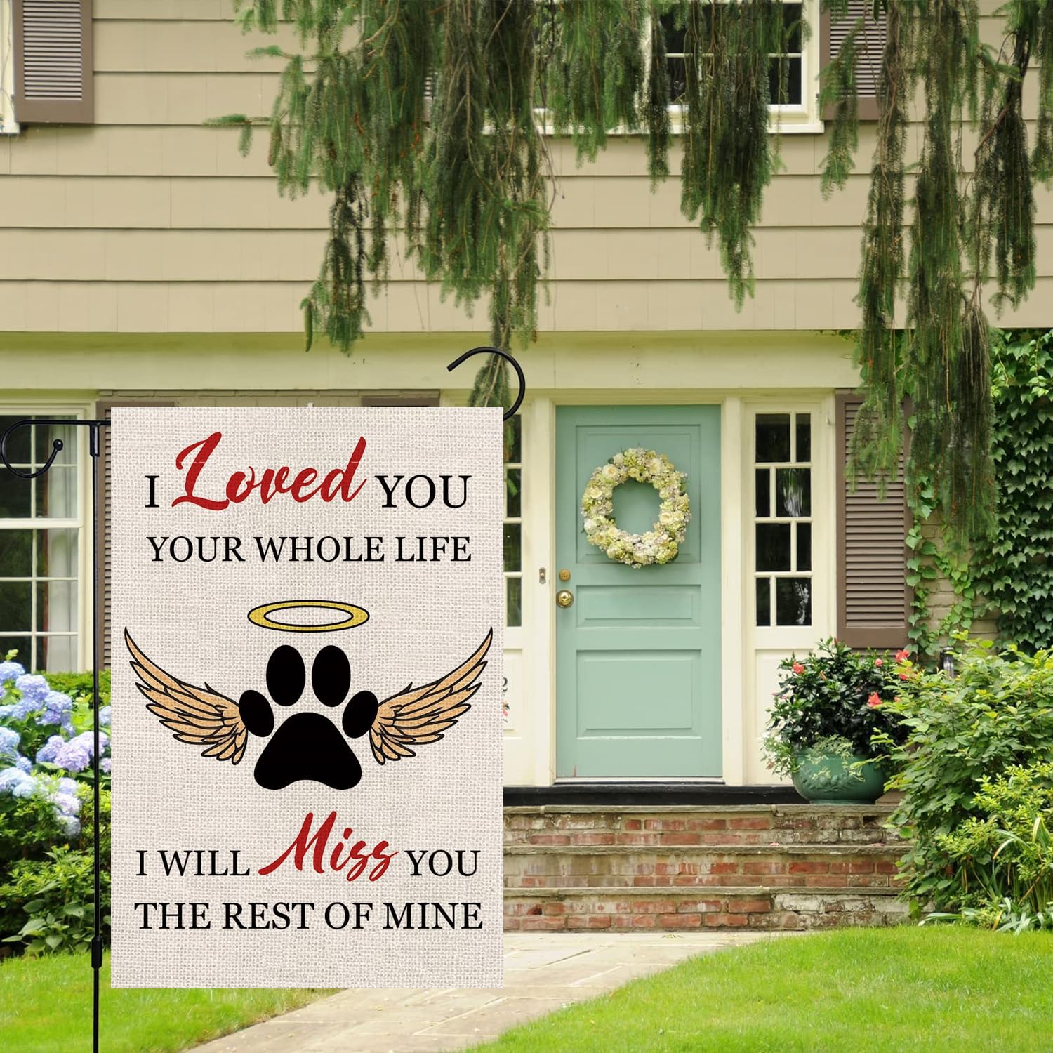 Memorial Garden Flag Vertical Double Sided Dog Paw Outdoor Yard Decoration 12.5 x 18 Inch - Image 5