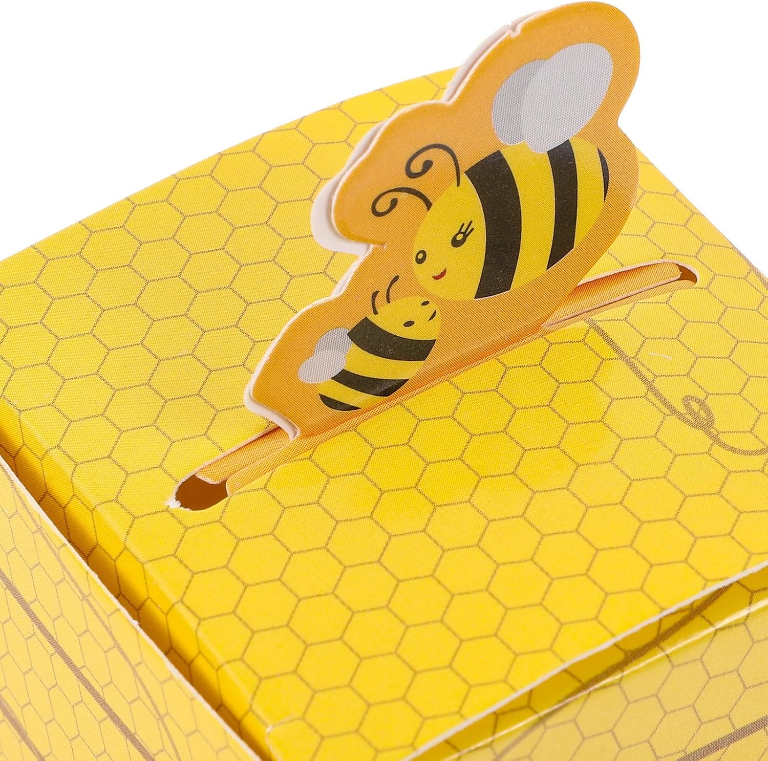 IDEANATEGRATE Bee Candy Boxes 50pcs Party Paper Boxes Chocolate Packaging Case for Honey Candy Storage and Handheld Cookies Wrapping Supplies image 3