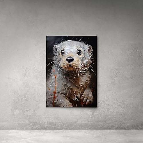 Miniatura 5 de Fox Mother Cub Print, In The Style Of Stencil,Based, Ivory, Kids Wall Art, Kids Wall Art Display, Mom And Baby Animal Art Print, Canvas Prints, Wall