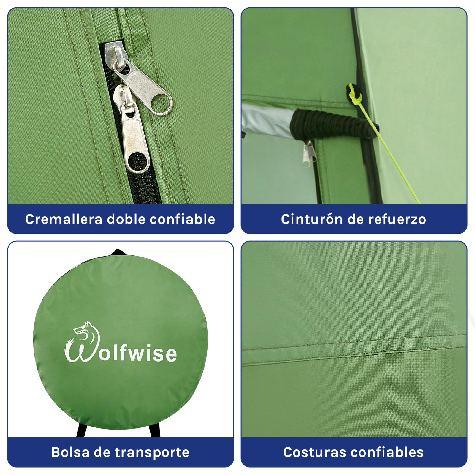 WolfWise Tienda Ducha Portatil Camping Pop Up Instantánea Carpa Vestidor con Privacidad
