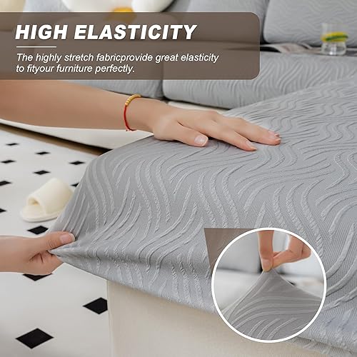 Miniatura 4 de Fundas de cojín impermeables para sofá, fundas elásticas para sofá, fundas de cojín elásticas de repuesto, funda de asiento suave, protector