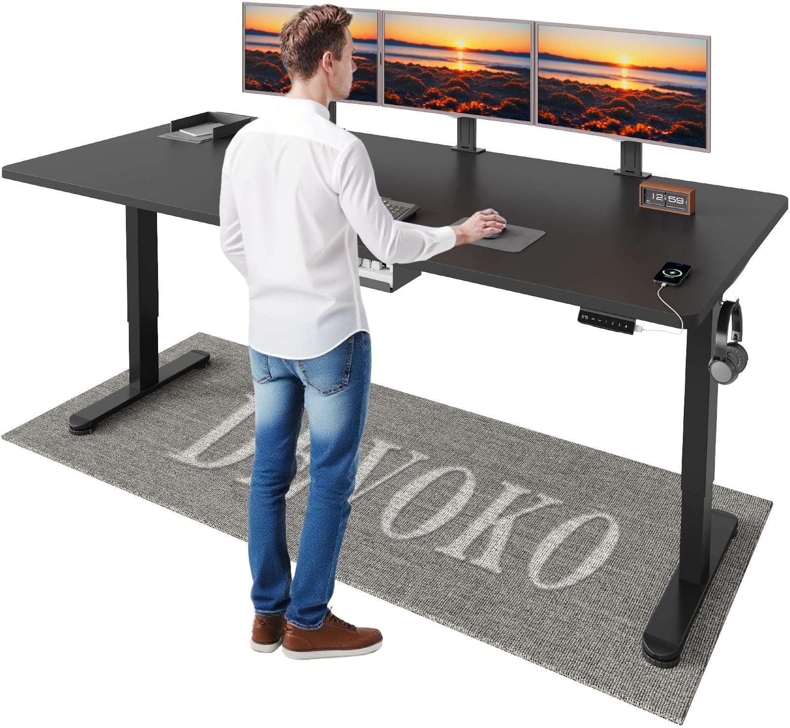 Devoko Höhenverstellbarer Schreibtisch - Perfekte Ergonomie für Dein Büro