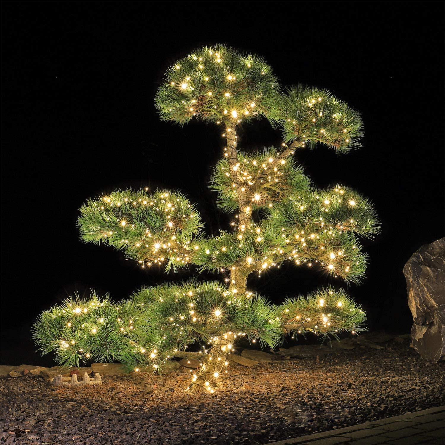 CLGarden LED Premium Lichterkette 5 Jahre Garantie IP68 40 Meter 400 Lichter außen innen Kette warm weiss