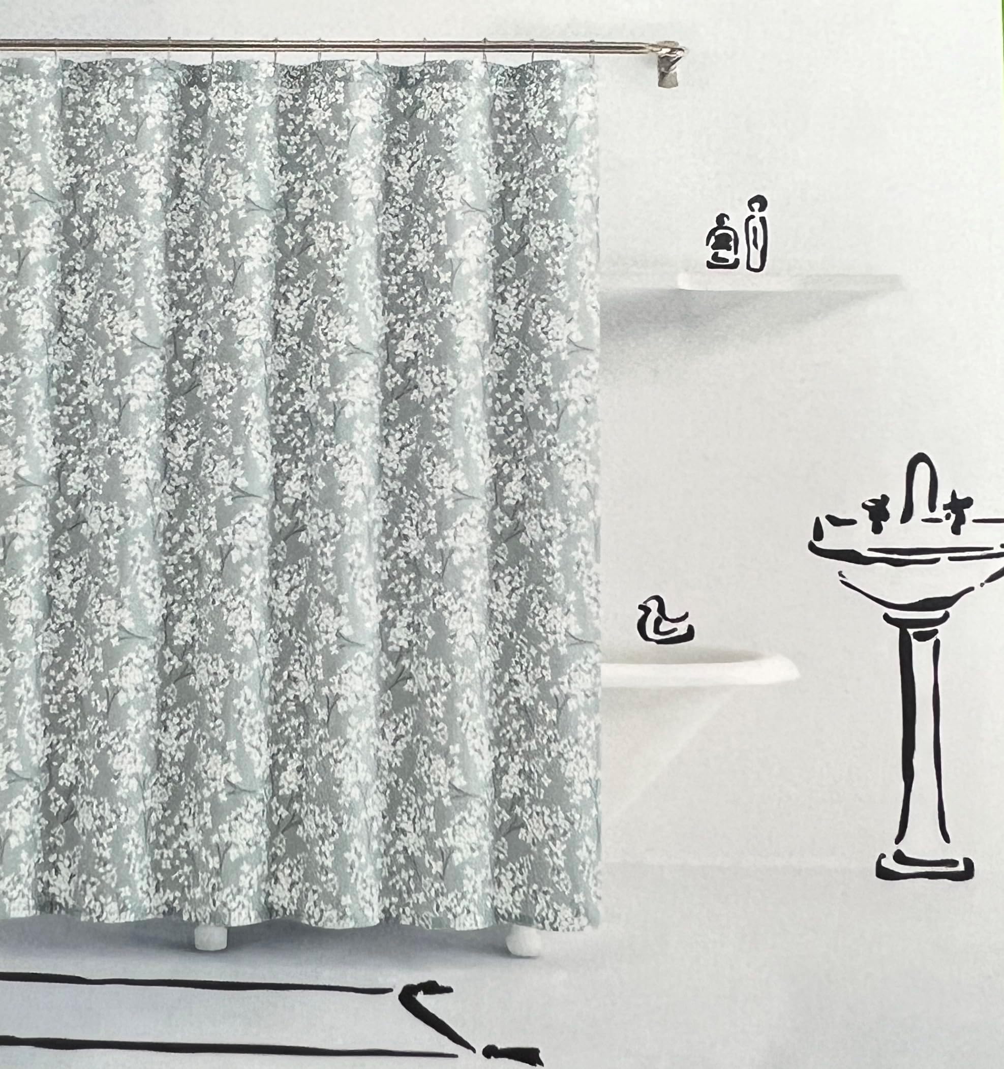 Kate Spade Shower Curtains for Bathroom 72x72 (Lilac