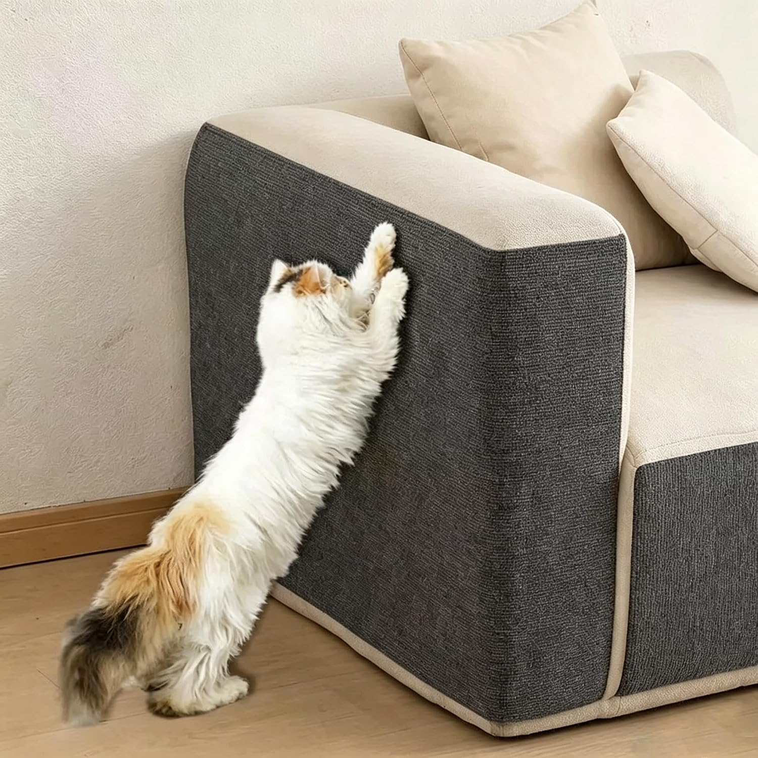 Cat Scratcher, Interactive Scratching Post Claaw Safe Furniture Protector HeavyNo imageavailableDuty Indoor Cat Play Pad Gray Mat Length 39 Inches