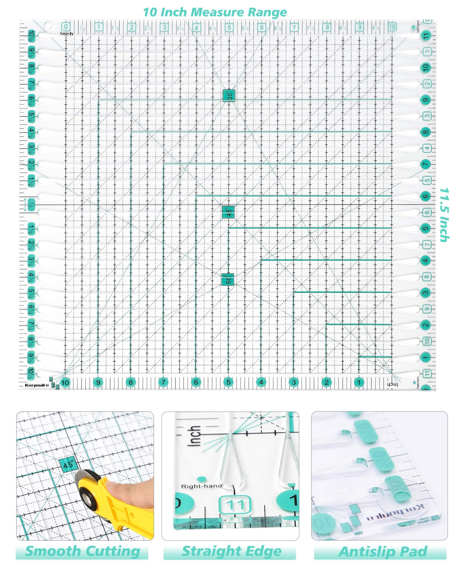 Snapklik.com : Quilting Ruler For Precise Fabric Cutting 11.5