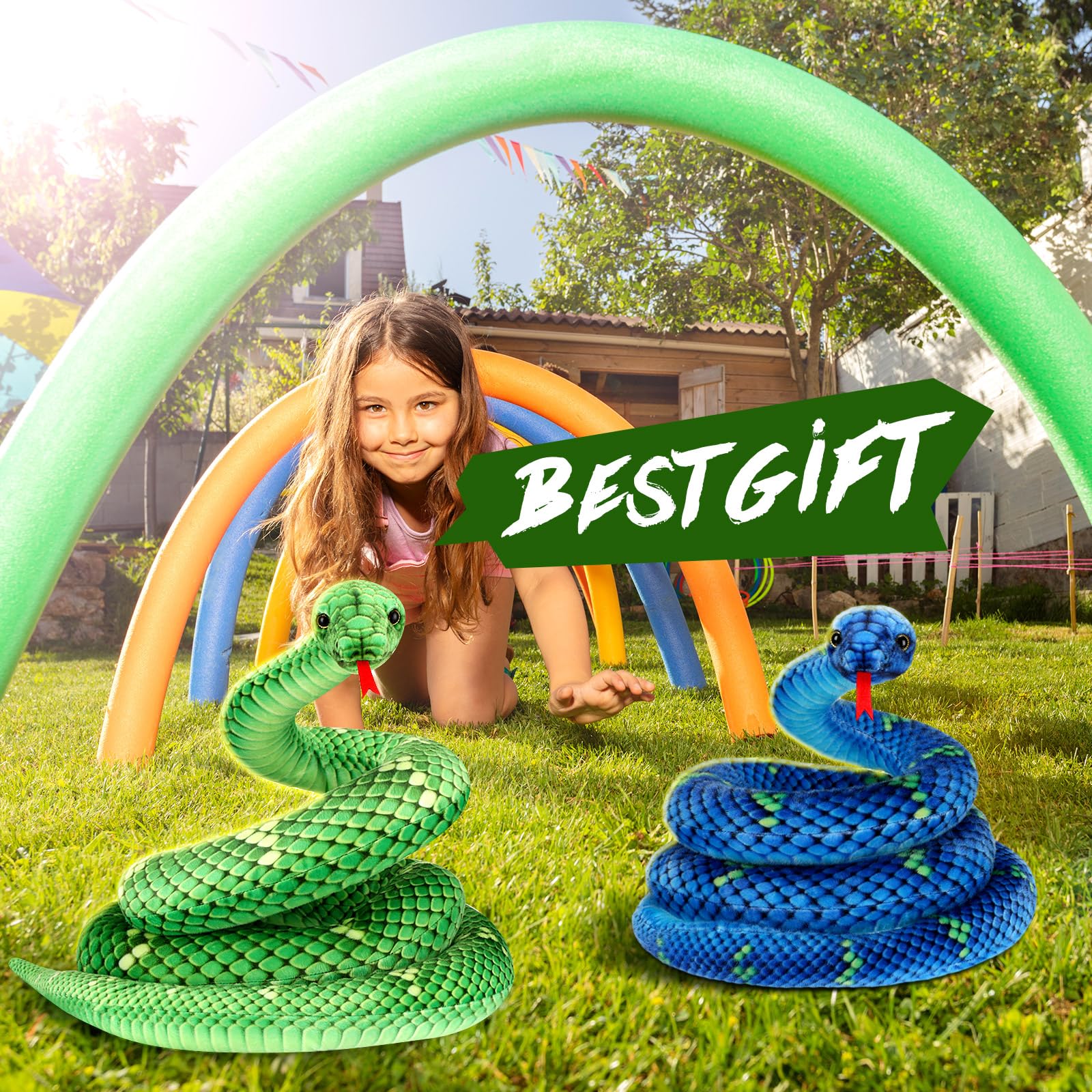 Amazon.com: Hiboom 2 Pcs 80 Inch Giant Boa Constrictor Plush Snake