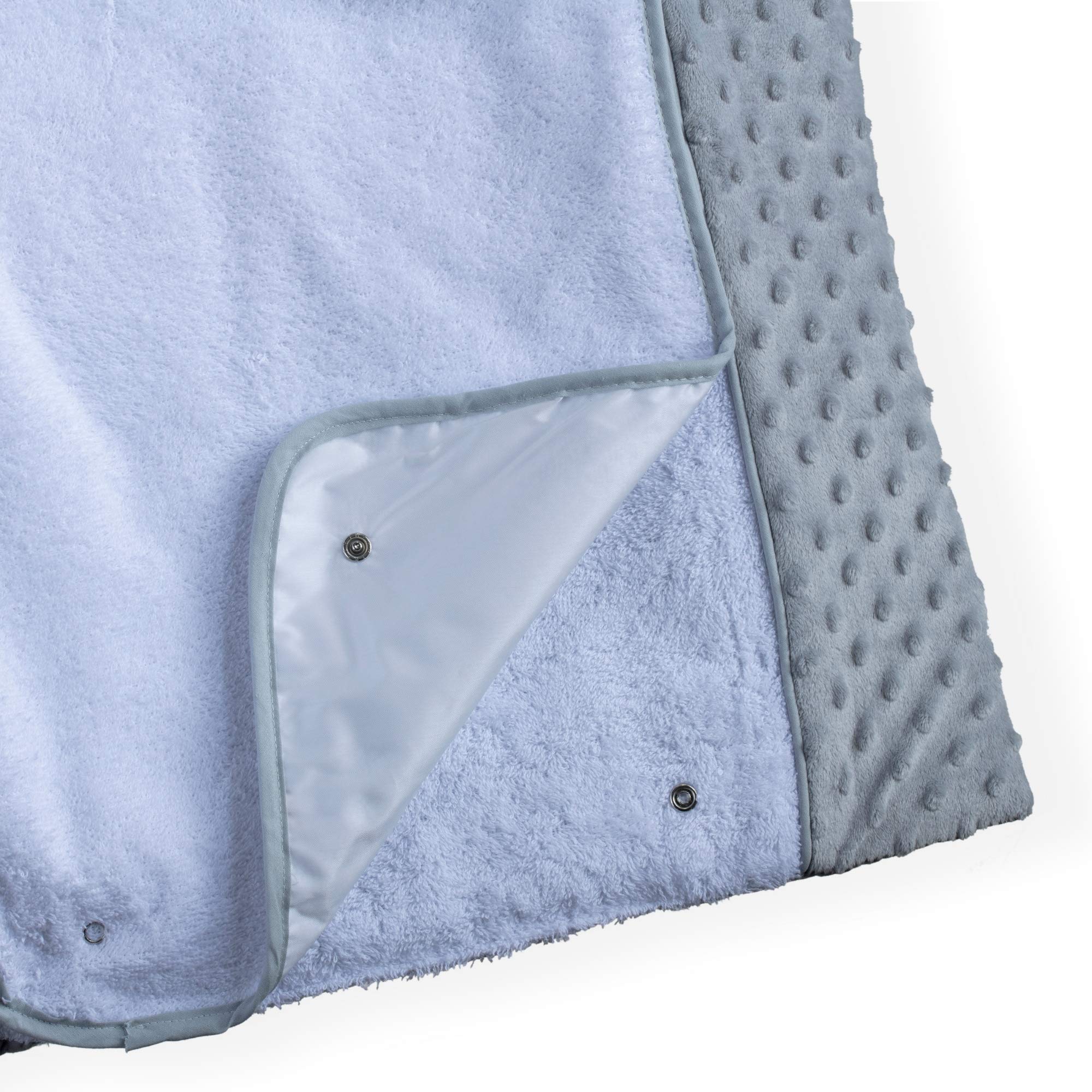 Clair de Lune | Cambiador de hoyuelos de viaje de lujo | Perfecto para en casa o baño | Gris