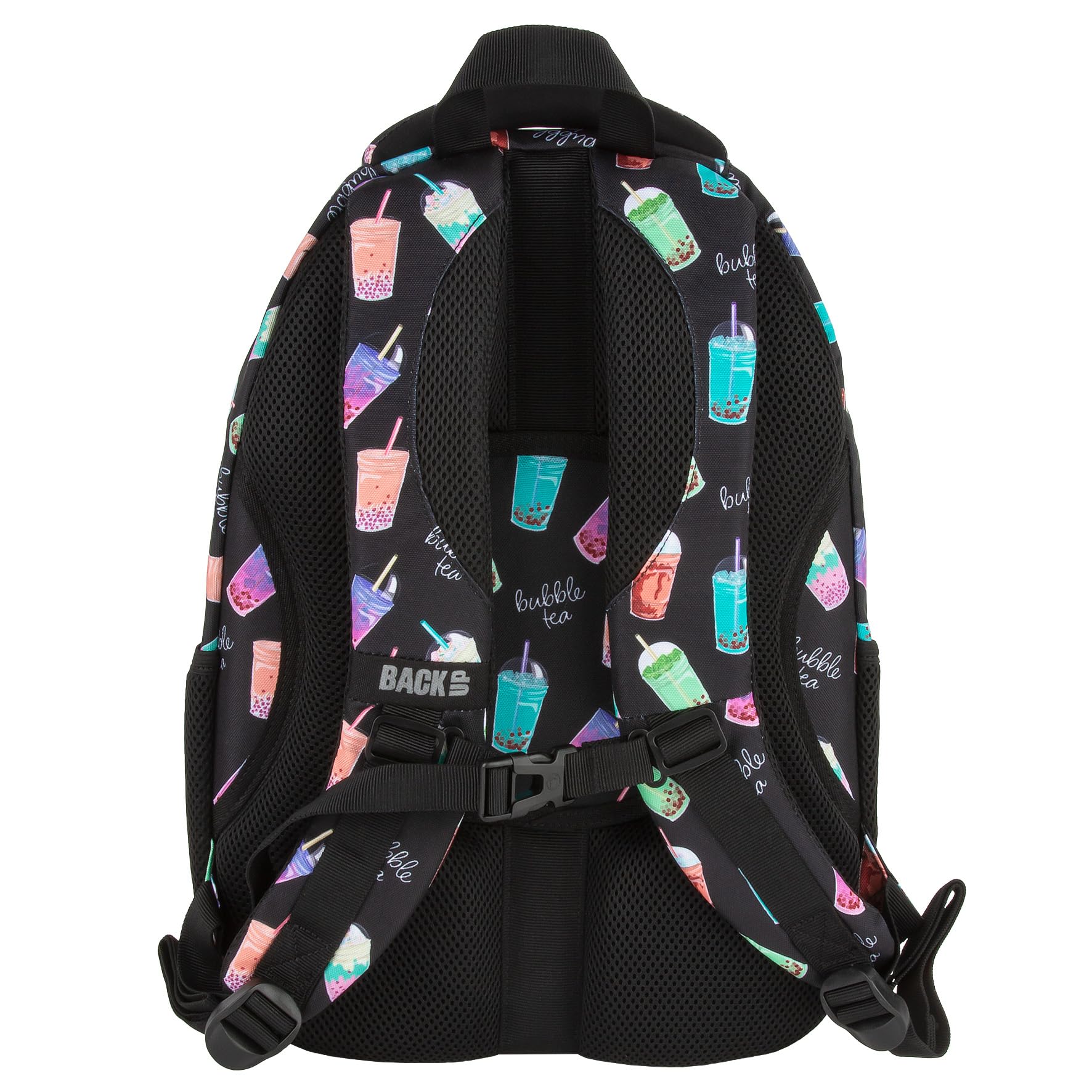 BACK UP Schulrucksack 26 Liter, 4 Fächer, Organizer, Boba Night