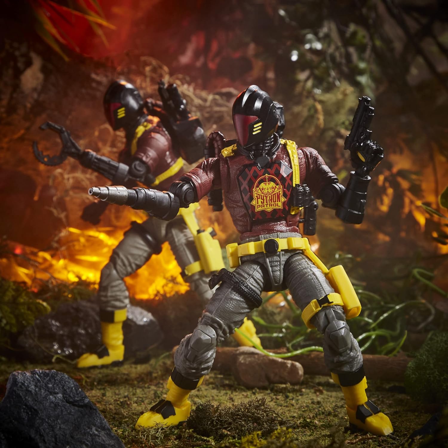 G.I. Joe Classified Series Figure, 6" Special B.A.T. Figure with Accessories - F4754 - Hasbro, Red, Gray and Black