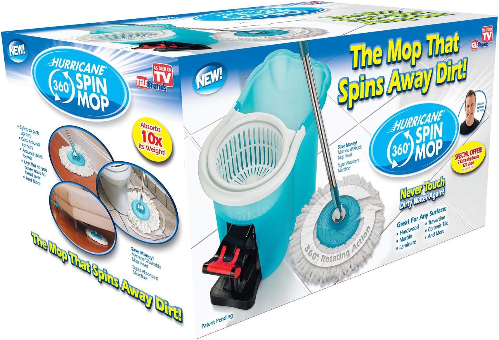 Telebrands 73842 Hurricane 360 Spin Mop Health & Household